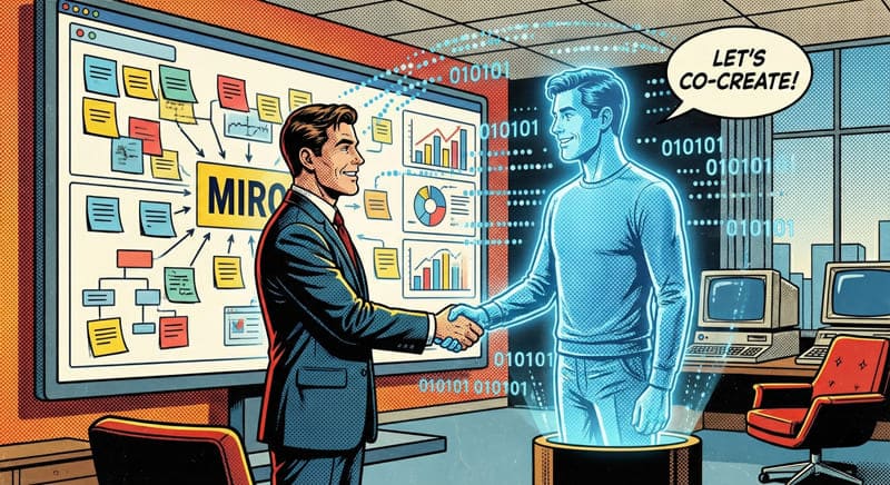 企画のアイデア出しのやり方を説明するビジネスマンのイメージ画像