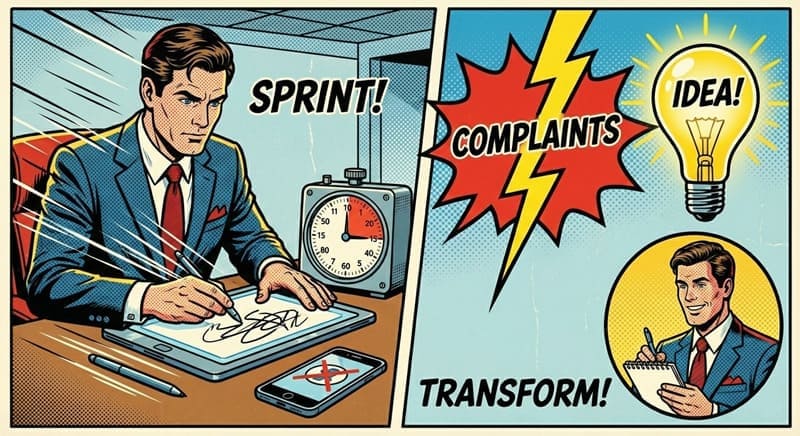 企画のアイデア出しのやり方を説明するビジネスマンのイメージ画像